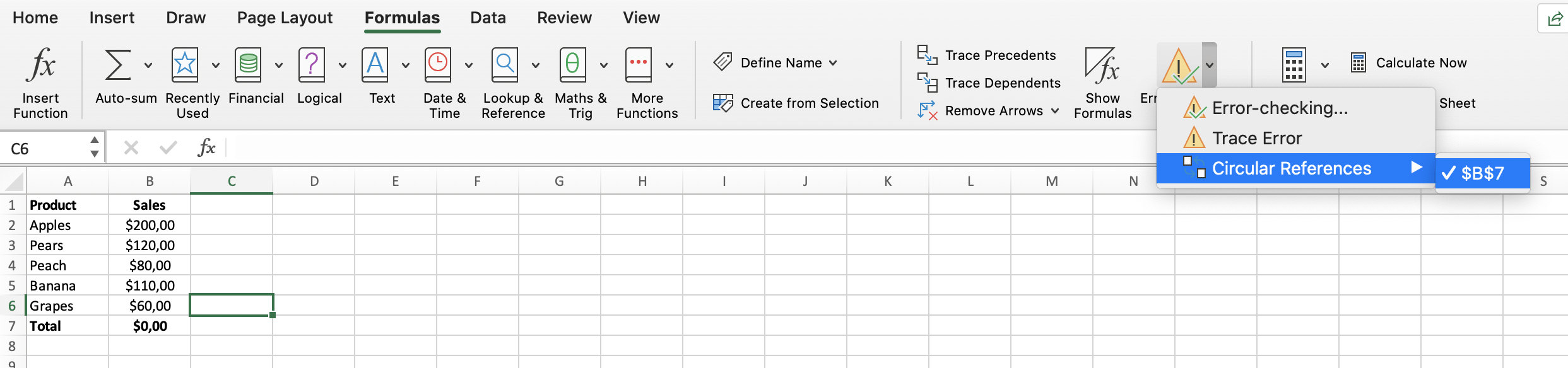 Manual detection of circular references in Excel // PerfectXL Academy