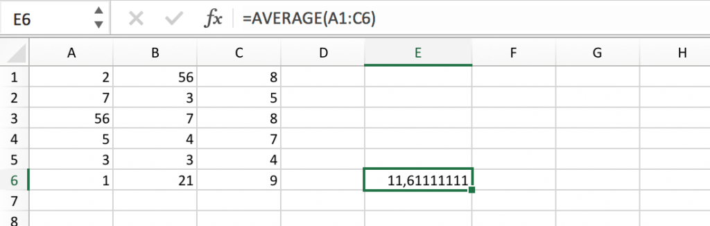 Calculating the AVERAGE value of a cell range in Excel // PerfectXL Academy