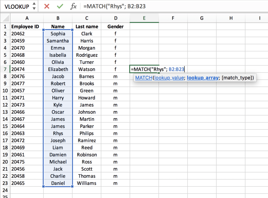 What is MATCH in Excel - Lookup value, lookup range // PerfectXL Academy