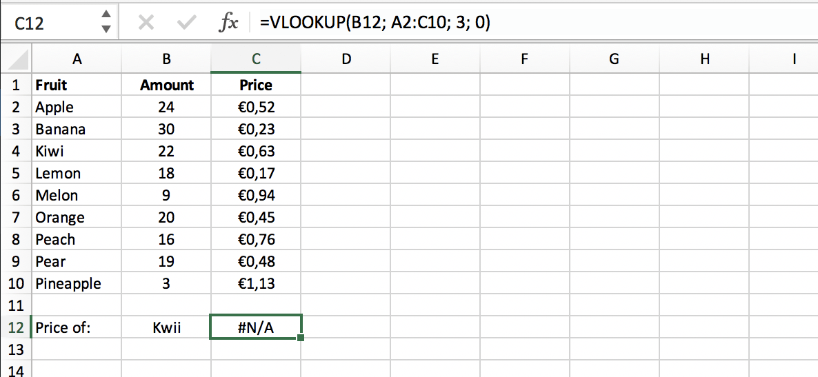 Standard Excel error in a VLOOKUP function // PerfectXL Academy