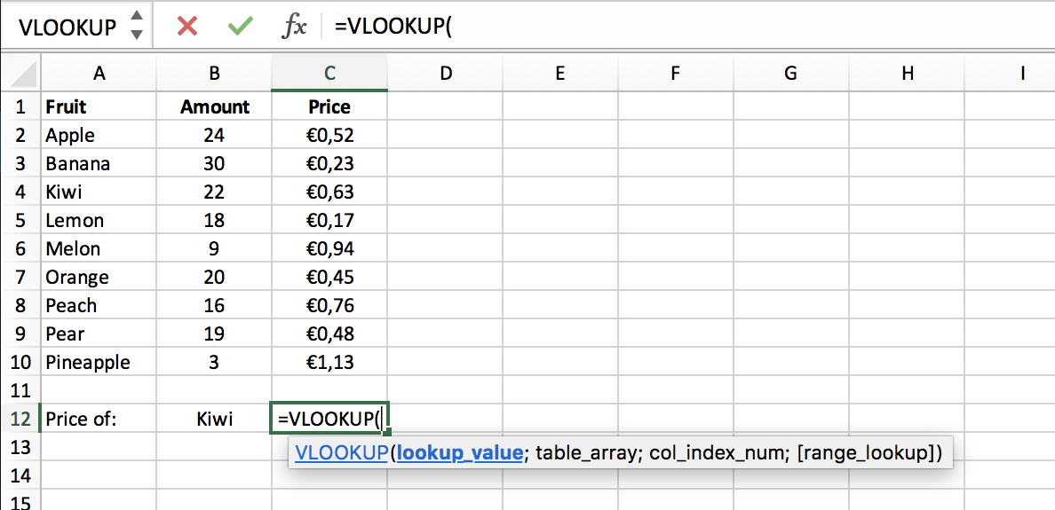 Call the VLOOKUP function in Excel // PerfectXL Academy