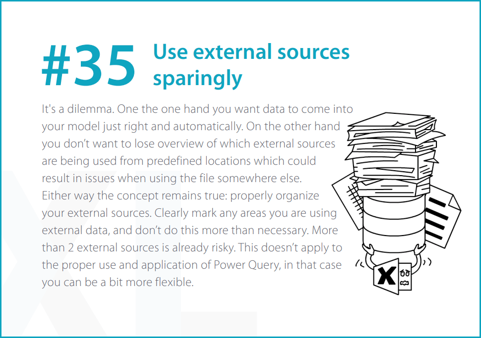 Excel Principe 35: Gebruik externe bronnen spaarzaam // PerfectXL Academy