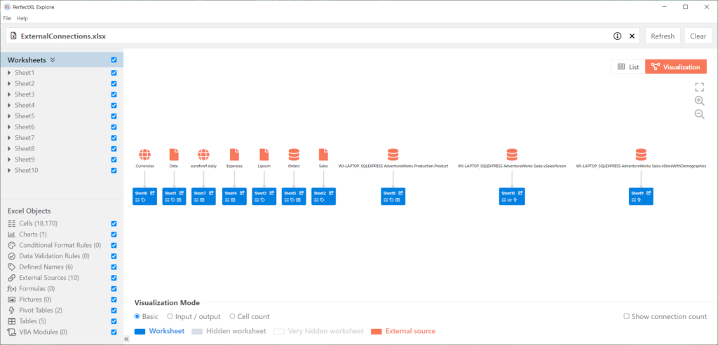 Visualization of broken external references // PerfectXL Academy