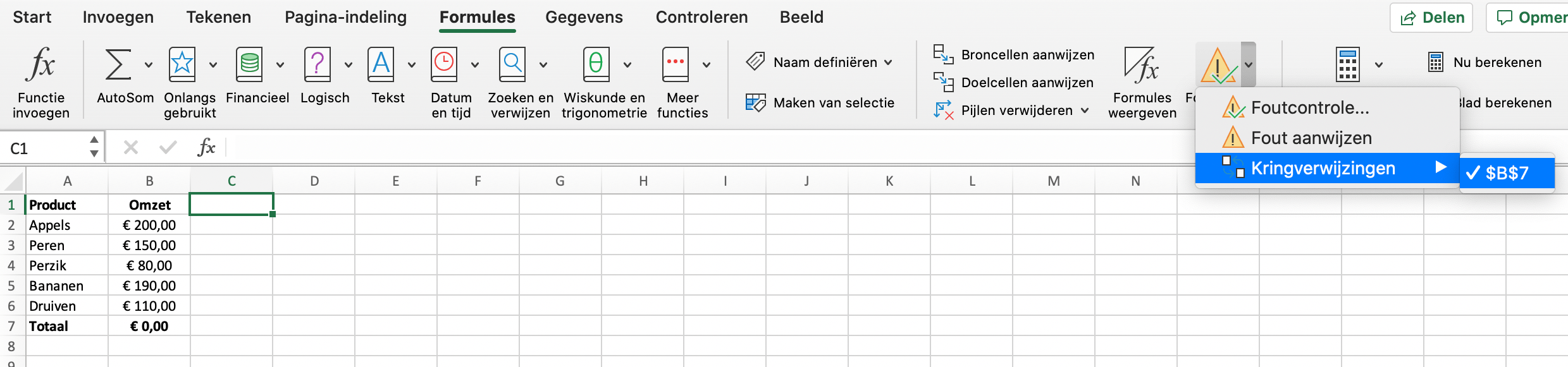 Circular references vinden in je spreadsheet // PerfectXL Academy