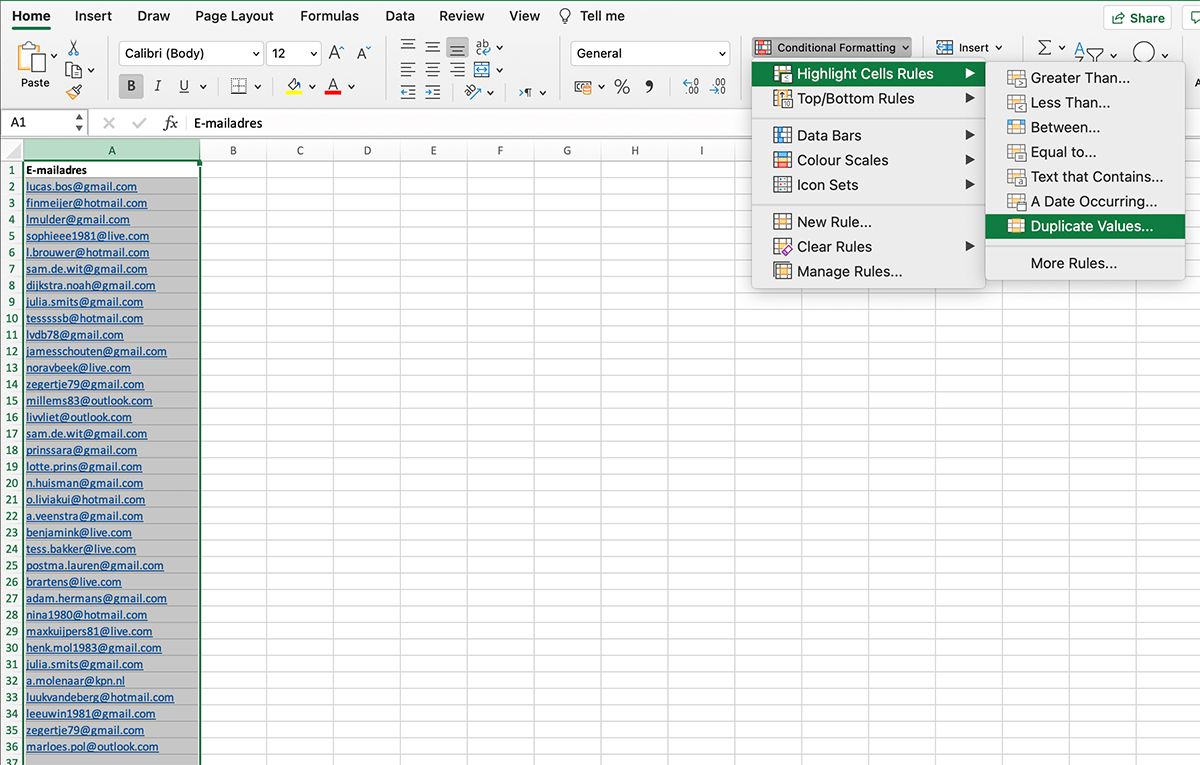 Dubbele waarden vinden in Excel // PerfectXL Academy