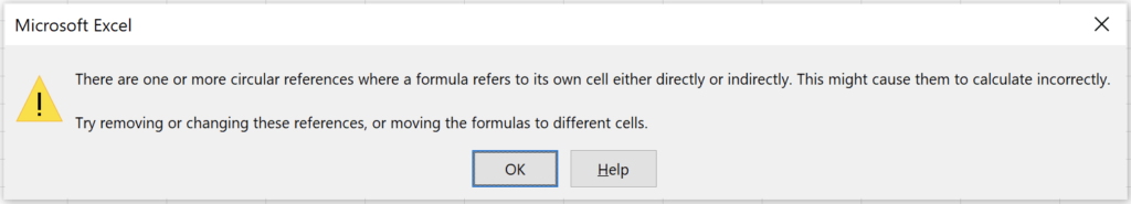 Waarschuwing kringverwijzing in Excel // Iteratieve berekening // PerfectXL Risk Eliminator