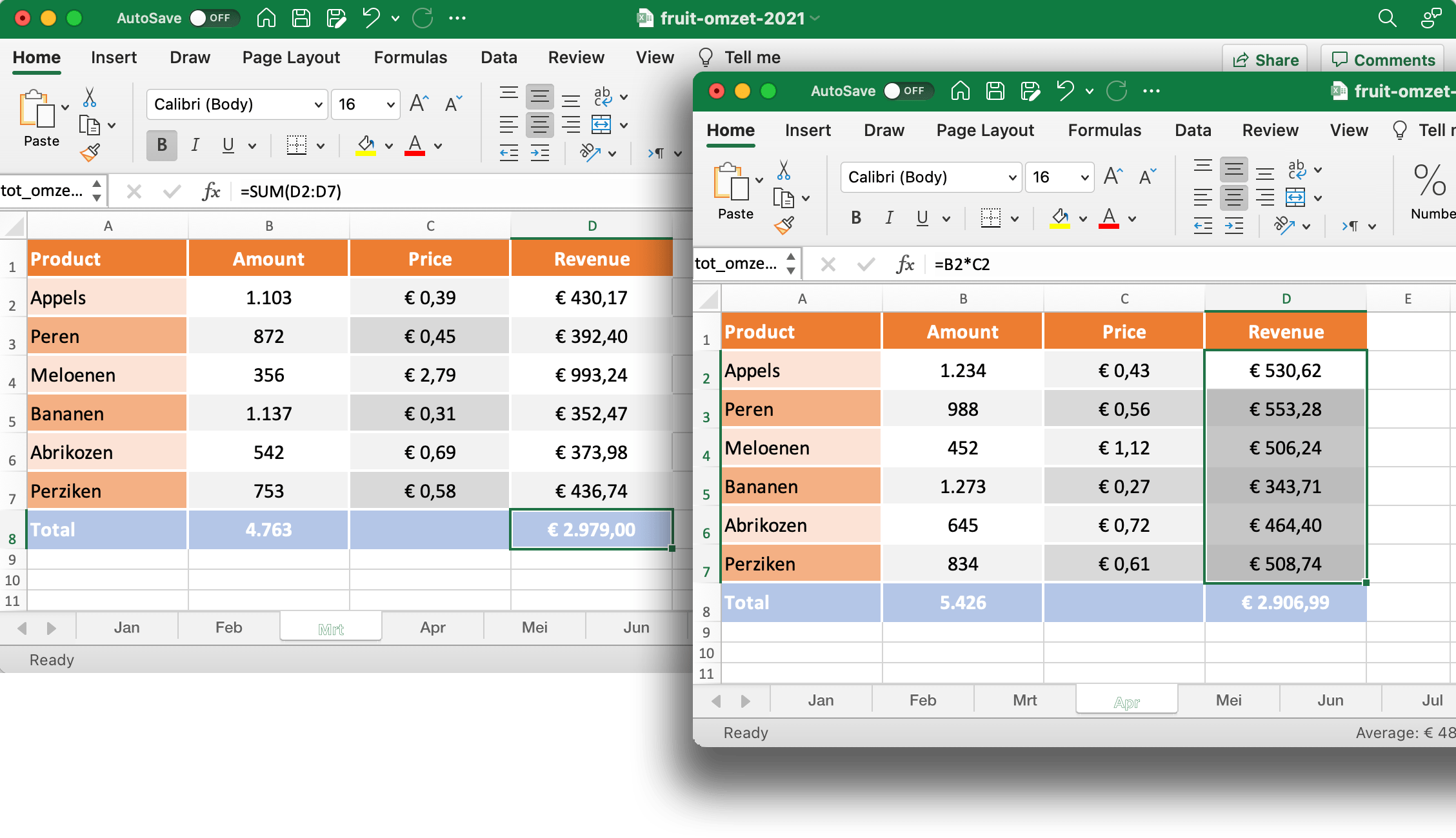 Excel bestand met gedefinieerde namen en benoemd bereik // PerfectXL Academy