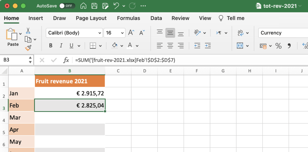 Link to cell range on a different spreadsheet // PerfectXL Academy