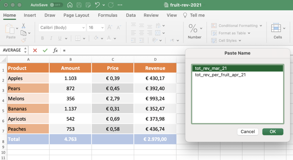List of named ranges in Excel workbook // PerfectXL Academy