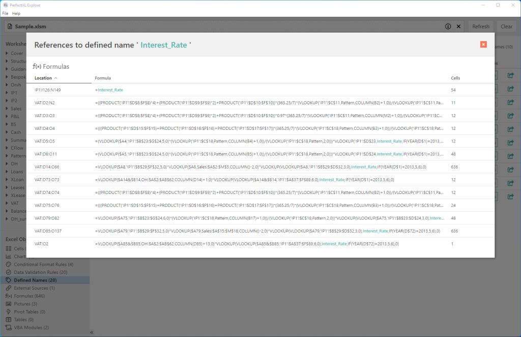 List of all references to defined names in Excel // PerfectXL Academy