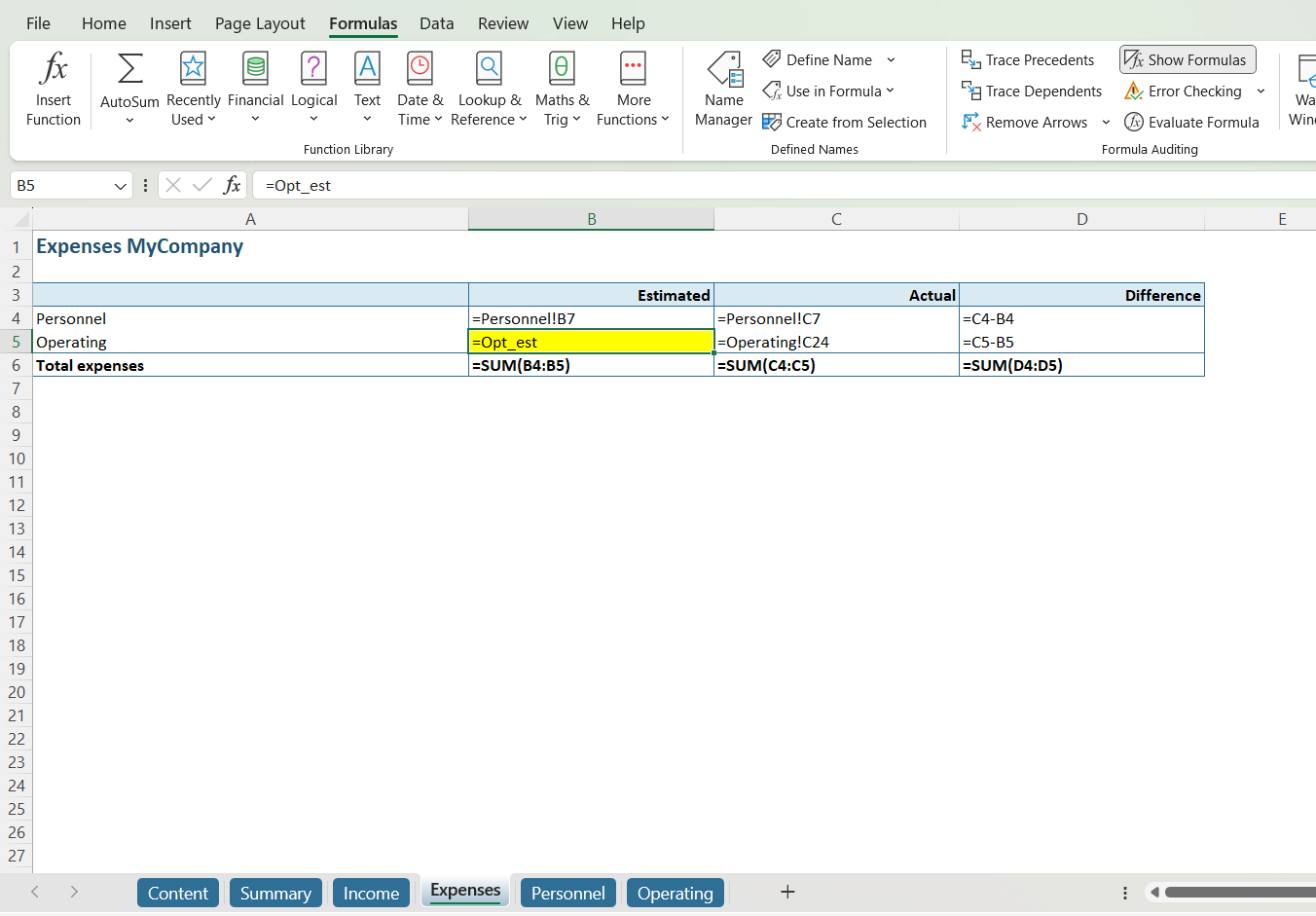 Reference to defined name in Excel // PerfectXL