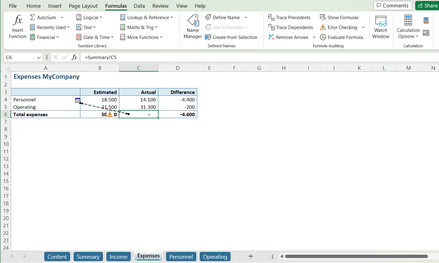 Tweede locatie van een kringverwijzing in Excel // PerfectXL